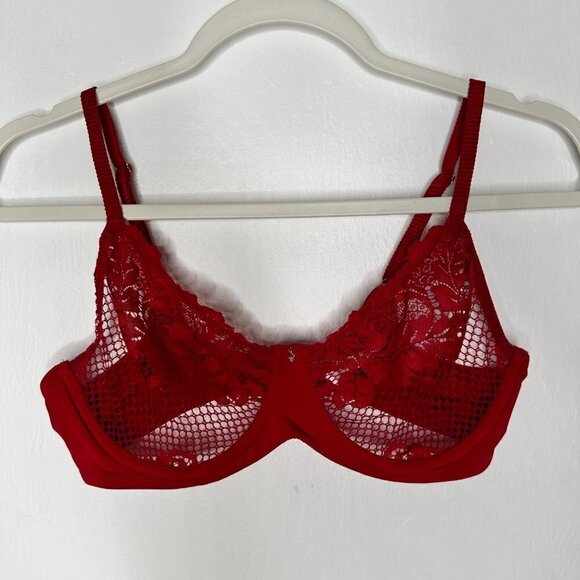 Le Mystere Women's Lace Allure Unlined Bra Size 34D - Picture 2 of 5